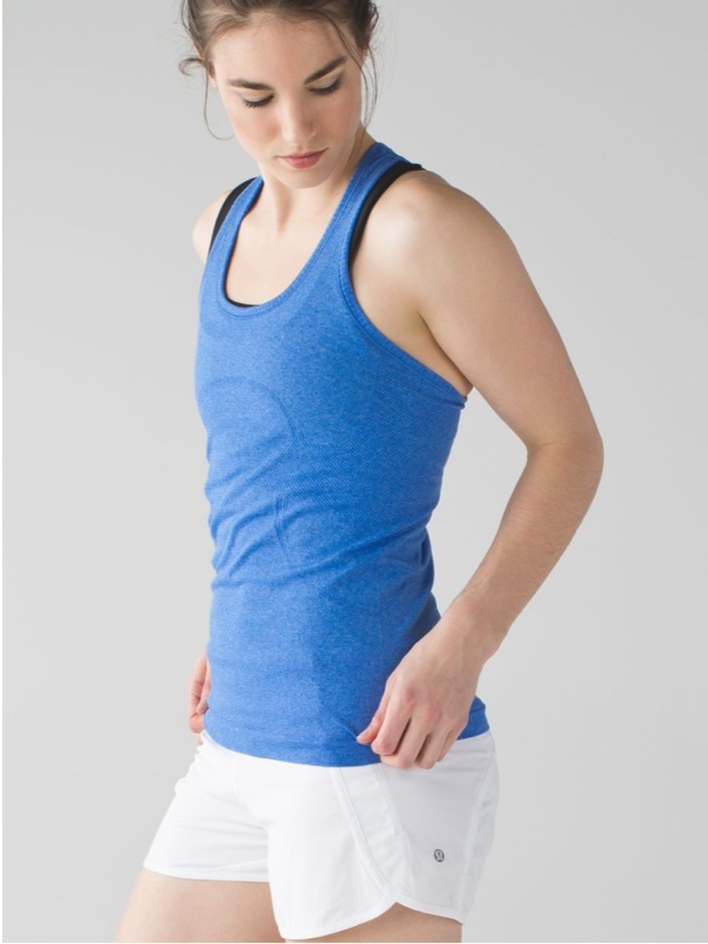 lululemon Swiftyly Tech Racerback Tank Heathered Dream Blue Blue Sz 6